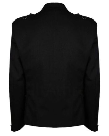 Black Tweed Argyll Jacket And Vest- Made To Measure