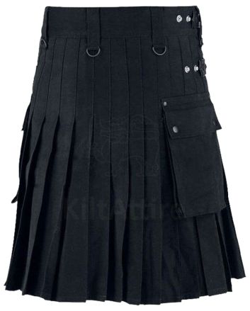 Utility Kilt With Leather Straps