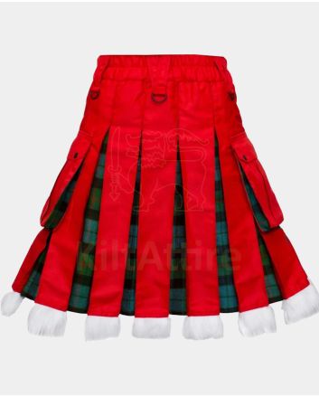 Vintage Santa Claus Fur Hybrid Christmas Kilt