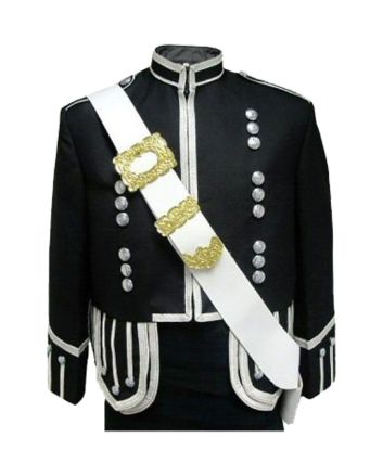 White Piper Cross Kilt Belt