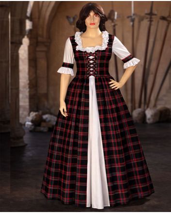Witches of Scotland Tartan Long Dress for Women