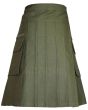 2 Hiking Green Utility Kilt for Men Back
