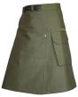 2 Hiking Green Utility Kilt for Men Side