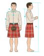 Argyll Kilt Jacket and Vest Lined with Tartan Sizechart