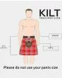Birrell Ancient Tartan Kilt SizeChart