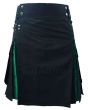 Black and Green Hybrid Utility Kilt