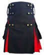 Black And Red Hybrid Utility Kilt 
