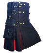 Black And Red Hybrid Utility Kilt Side