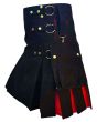 Black And Red Hybrid Utility Kilt Sides