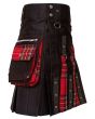 Black Box Plaited Utility Fashion Kilt For Men