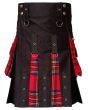 Black Box Plaited Utility Fashion Kilt For Men Front