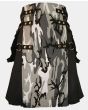 Black Canvas Urban Camouflage Cargo Utility Kilt