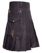 Black Deluxe Utility Kilt Sides