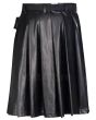 Black Design Scottish Leather Utility Kilt Back