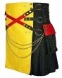Black Fashion Gothic Utility Kilt