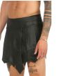 Black Gladiator Leather Mini Kilt
