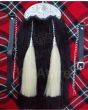 Black Horse Hair Sporran with White Cantle 