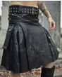 Black Leather Kilt for Men