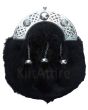 Black Rabbit Fur Sporran 