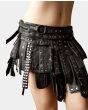 Black Warriors leather Modern Mini Kilt