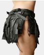 Black Warriors leather Modern Mini Kilt