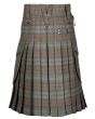 Black Watch Weathered Tartan Utility Kilt Back