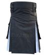 Black & White Simple 2 Side Pocket Utility Kilt 