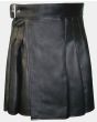 Black Women Leather Kilt