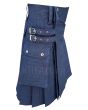 Blue Denim Kilt Side