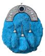 Blue Rabbit Fur Sporran 
