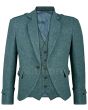 Blue Tweed Argyll Kilt Jacket With 5 Button Vest Front