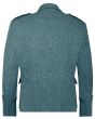 Blue Tweed Argyll Kilt Jacket With 5 Button Vest Back