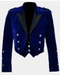 Blue Velvet Prince Charlie Jacket With Waistcoat
