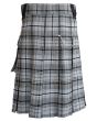 Box Pleated Grey Hamilton Modern Kilt Back