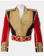 British wool Hussar Jacket,Michael Jackson leave me Alone Military Officer Jacket with gold Braiding