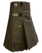 Brown Fashion Utility Kilt
