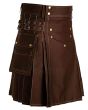 Best Brown Utility Kilt With Cargo Pockets