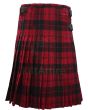 Campbell Red Muted Tartan Kilt Back