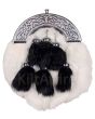 Celtic Cantle Rabbit Fur Sporran 