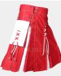 Christmas Men's Red & White Hybrid Fashion Kilt