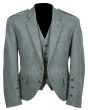 Crail Green Argyll Tweed Kilt Jacket With Waistcoat Set 