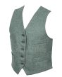 Crail Green Argyll Tweed Kilt Jacket With Waistcoat Set Side