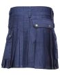 Dark Blue Four Straps Utility Kilt Back