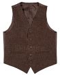 Dark Brown Tweed Argyll Kilt Jacket with 5 Button Vest Front