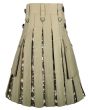 Digital Camo And Khaki High Quality Cotton Hybrid Utility Kilt Back