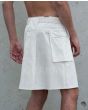 Falcon Designer White Utility Kilt for Men Back