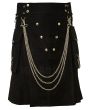 Famous Cargo Utility Kilt With Golden Chains