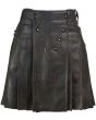 Fashion Leather Pleated Kilt 