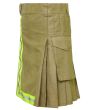 Firefighter Khaki Utility Kilt Sides