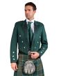 Green Irish Prince Charlie Kilt Jacket with Waistcoat Front